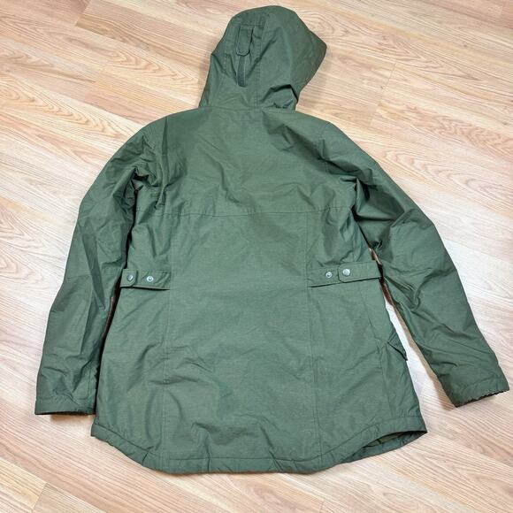 Columbia Jacket Womens Medium Green Thermal Coil Faux Fur Coat Parka Ski Snow - Picture 2 of 9